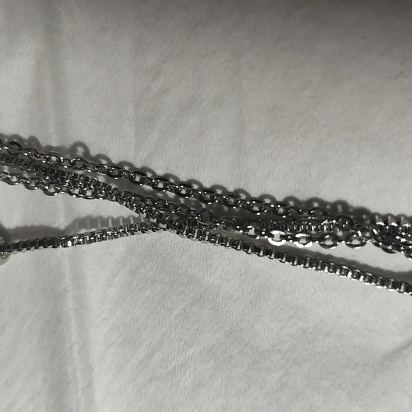 Blue Stone Silver Necklace with Ornate Design - Picture 10 of 12